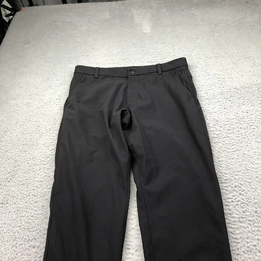 Lululemon Pants Mens 32 Black Chino Straight Leg Tech Casual Pockets Work
